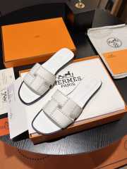 Uubags | Hermes Idioma sandal in white lambskin insole and lining - 4