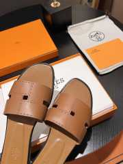 Uubags | Hermes Idioma sandal in brown lambskin insole and lining - 4