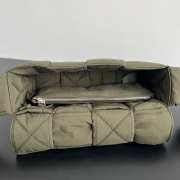 Uubags | Bottega Veneta Padded Tech Cassette padded intreccio nylon bag in travertine 15x30x7.5cm - 5