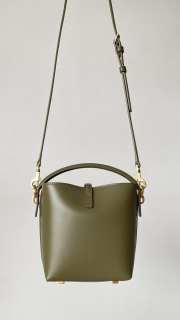 Uubags | YSL mini Le 37 bag in green shiny leather 13x15x6cm - 5