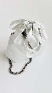 Uubags | Balenciaga Crush XS White/Silver Leather Shoulder Bag 28x28x10cm - 4