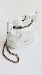 Uubags | Balenciaga Crush XS White/Silver Leather Shoulder Bag 28x28x10cm - 5