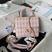 Uubags | Chanel Mini Foldable Bag Light Pink 15x15.5x7.5cm - 1