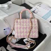 Uubags | Chanel Mini Foldable Bag Light Pink 15x15.5x7.5cm - 4