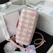 Uubags | Chanel Mini Foldable Bag Light Pink 15x15.5x7.5cm - 2