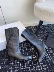 Uubags | Celine Chelsea pointed toe buckle boots in black calfskin leather  - 6