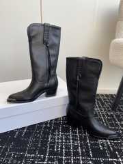 Uubags | Celine Chelsea pointed toe buckle boots in black calfskin leather  - 4