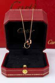 Uubags | Cartier 18k yellow gold diamond interlocking love necklace - 1