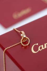 Uubags | Cartier 18k yellow gold diamond interlocking love necklace - 3