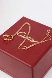 Uubags | Cartier 18k yellow gold diamond interlocking love necklace - 2