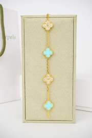 Uubags | Van Cleef & Arpels Turquoise Color Necklace, Earring & Bracelet - 3