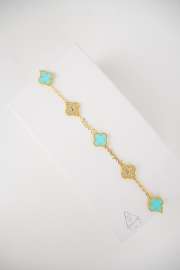 Uubags | Van Cleef & Arpels Turquoise Color Necklace, Earring & Bracelet - 4