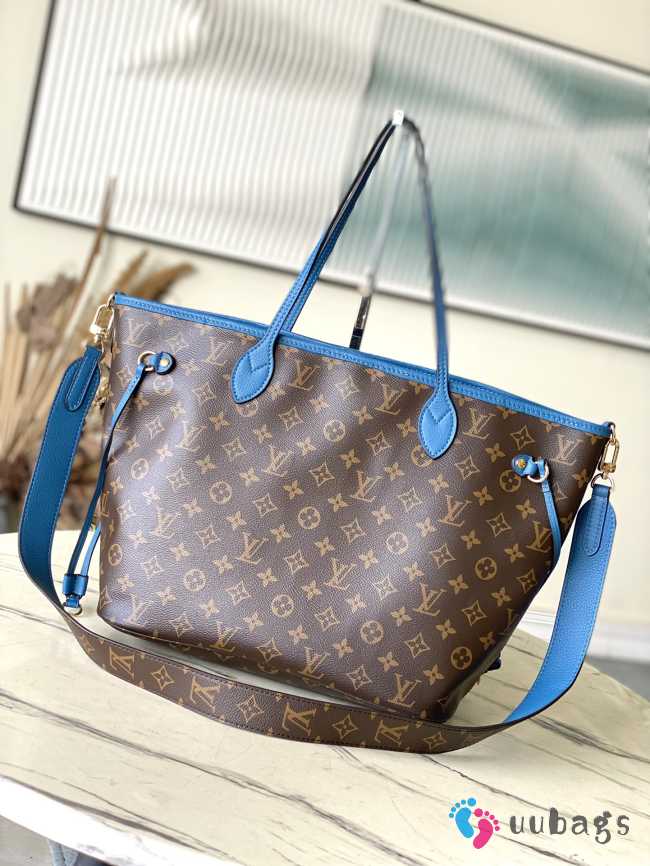 Uubags | Louis Vuitton M12096 Neverfull Bandoulière Inside Out MM In Blue 31x28x14cm - 1