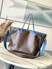 Uubags | Louis Vuitton M12096 Neverfull Bandoulière Inside Out MM In Blue 31x28x14cm - 6