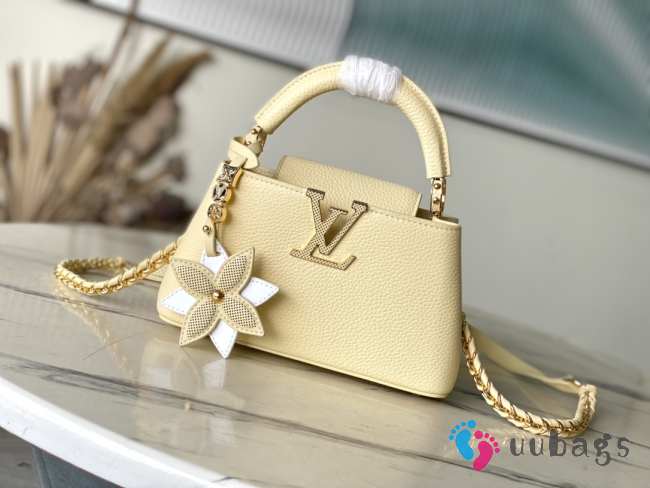 Uubags | Louis Vuitton M11351 Capucines East-West Mini Bag In Banana Yellow 12x8x22cm - 1