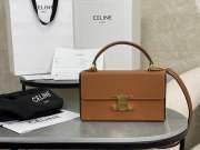 Uubags | Celine Box Triomphe Bag in Tan Calfskin 22x13.5x6cm - 1