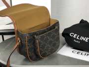 Celine Black Medium Folco Bag In Triomphe Canvas 18x17x6.5cm - 2