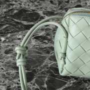 Uubags | Bottega Veneta Intrecciato Concert Pouch In Mint Green 18.5x11.5x8.5cm  - 4