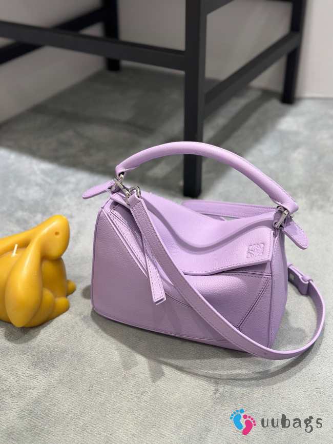 Uubags | Loewe Small Puzzle Edge Bag In Purple 24x10x14cm - 1