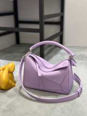 Uubags | Loewe Small Puzzle Edge Bag In Purple 24x10x14cm - 5