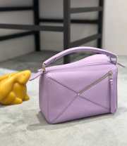 Uubags | Loewe Small Puzzle Edge Bag In Purple 24x10x14cm - 2