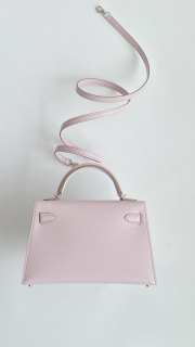 Uubags | Hermes Mini Kelly Rose Sakura Bag in Pink 19cm - 6