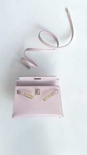 Uubags | Hermes Mini Kelly Rose Sakura Bag in Pink 19cm - 5