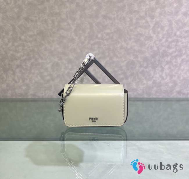 Uubags | Fendi First Sight Mini Handbag In White 13x5x8cm - 1