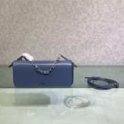 Uubags | Fendi First Sight Pouch In Calf Leather Blue 22.5x5x10.5cm - 1