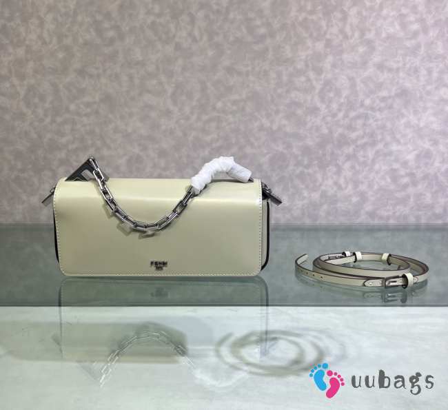 Uubags | Fendi First Sight Pouch In Calf Leather White 22.5x5x10.5cm - 1