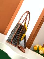 Uubags | Goyard Anjou Mini bag in black and tan 20x10x20cm - 2