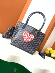 Uubags | Goyard Anjou mini bag in navy blue 20x10x20cm - 1