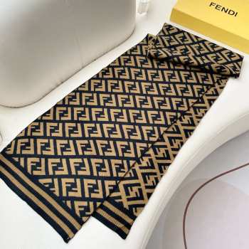 Uubags | Fendi green wool and cashmere scarf 36x180cm