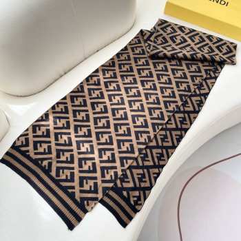 Uubags | Fendi brown cashmere scarf 36x180cm