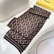 Uubags | Fendi brown cashmere scarf 36x180cm - 2