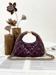 Uubags | Chanel AS4966 hobo bag in burgundy 20x7x19cm - 5