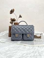 Uubags | Chanel 24a handle bag grey 25x5x18cm - 1