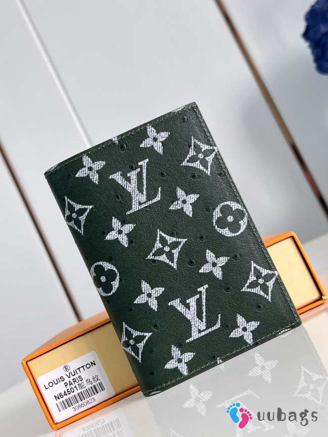 M64501 Passport Wallet Monogram Eclipse In Green 14x2.5x10cm  - 1