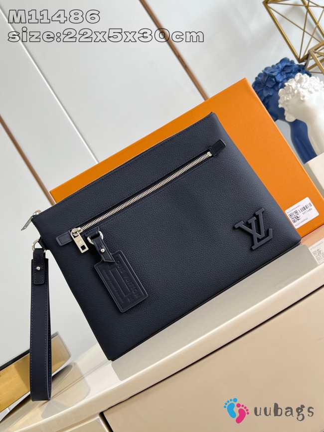 Uubags | Louis Vuitton M11485 Takeoff Pouch In Blue Atlantic 22x5x30cm - 1