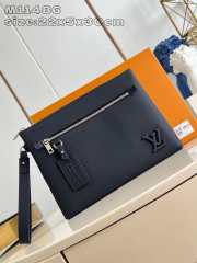 Uubags | Louis Vuitton M11485 Takeoff Pouch In Blue Atlantic 22x5x30cm - 1