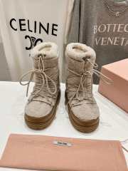 Uubags | Miu Miu Shearling Ski Boots In Ivory - 3