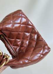 Uubags | Chanel Hobo Bag Shiny Lambskin & Gold Plated Metal Brown 24x26x9.5cm - 2