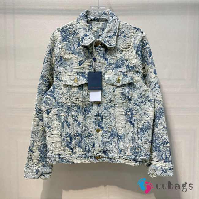 Uubags | Louis Vuitton Men's Denim Jacket Classic Jacquard Letter - 1