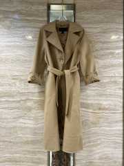 Uubags | Louis Vuitton 1AB77L Signature Double Face Long Wrap Coat In Beige - 5