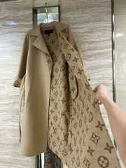 Uubags | Louis Vuitton 1AB77L Signature Double Face Long Wrap Coat In Beige - 2