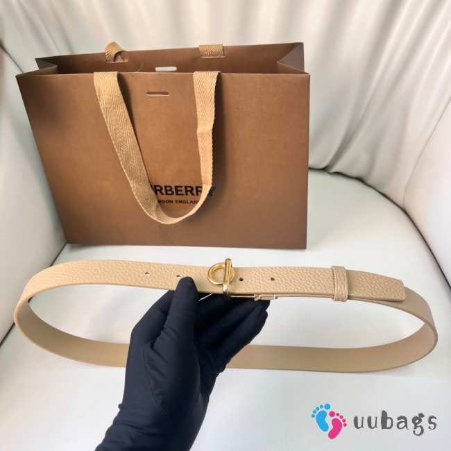 Uubags | Burberry Leather Rocking Horse Belt In Beige 2.5cm - 1