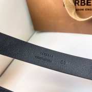 Uubags | Burberry Leather Rocking Horse Belt In Black 2.5cm with Silver Buckle - 3