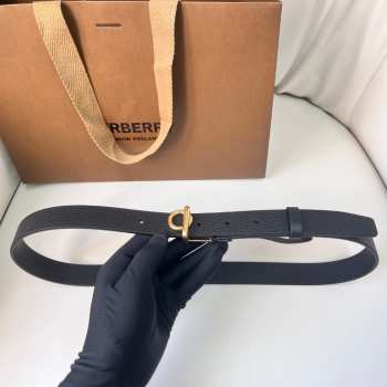 Uubags | Burberry Leather Rocking Horse Belt In Black 2.5cm with Gold Buckle