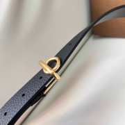 Uubags | Burberry Leather Rocking Horse Belt In Black 2.5cm with Gold Buckle - 5