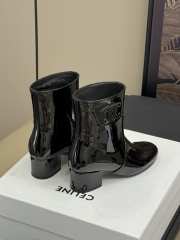 Uubags | Les Bottes Celine Triomphe Zipped Boot in Black Patent Calfskin - 6